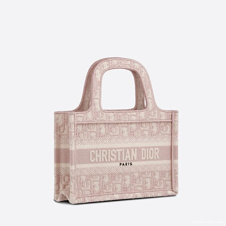 Cheap Pink Oblique Tote Dior Mini Motif Book Canvas 0809 Luxury